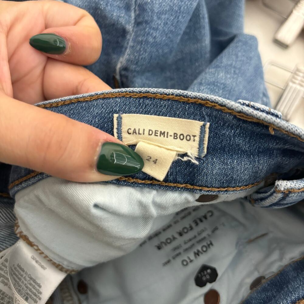 Madewell Cali Demi Boot Jeans Timpson Wash Size 24 - Picture 7 of 7